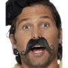 Smiffys USA Frenchman Moustache, Black
