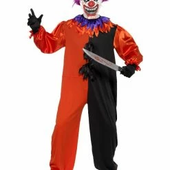 Smiffys USA Costumes Cirque Sinister Scary Bo Bo The Clown Adult Costume