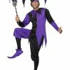 Smiffys USA Costumes Medieval Jester Adult Purple And Black Costume 2 Smiffys USA Costumes Medieval Jester Adult Purple And Black Costume