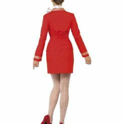 Smiffys USA Trolley Dolly Air Hostess Women's Red Flight Attendant Costume
