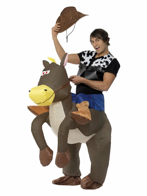 Smiffys USA Ride Em Cowboy Inflatable Adult Horse Costume Costumes 3 Smiffys USA Ride Em Cowboy Inflatable Adult Horse Costume Costumes