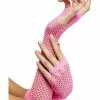 Smiffys USA Accessories 80s Fishnet Women's Pink Fingerless Gloves