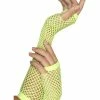Smiffys USA 80s Fishnet Women's Neon Green Fingerless Gloves
