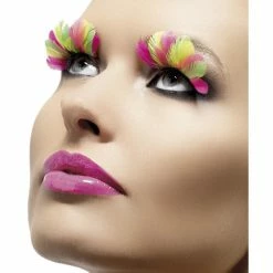 Smiffys USA Makeup & SFX Eyelashes, Multi-Coloured