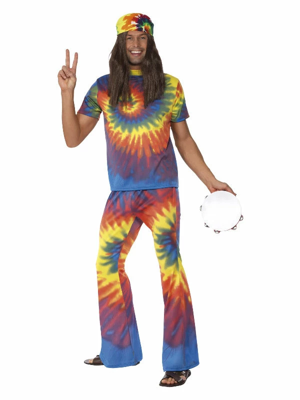 Smiffys USA 60s Tie Dye Men's Costume Costumes 3 Smiffys USA 60s Tie Dye Men's Costume Costumes