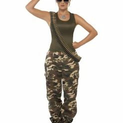 Smiffys USA Khaki Camo Women's Army Costume Costumes