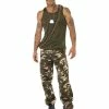 Smiffys USA Costumes Khaki Camo Men's Army Costume