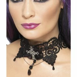 Smiffys USA Gothic Lace Women's Choker Accessories