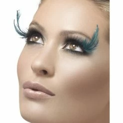 Smiffys USA Makeup & SFX Eyelashes, Black & Green