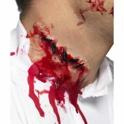 Smiffys USA Smiffys Make-Up FX, Stitches Latex Scar, Red