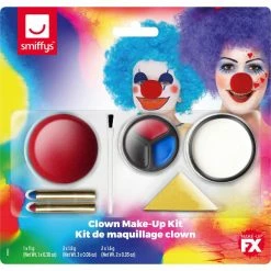 Smiffys USA Smiffys Make-Up FX, Clown Kit, Multi-Coloured