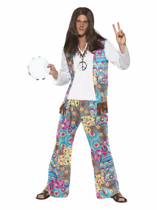 Smiffys USA 60s Groovy Hippie Men's Costume Costumes 3 Smiffys USA 60s Groovy Hippie Men's Costume Costumes