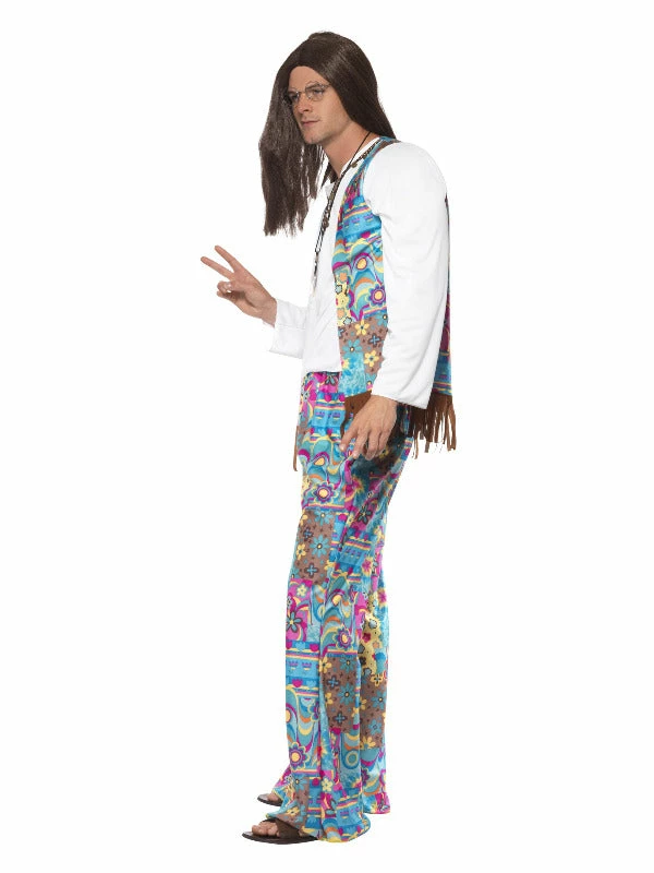 Smiffys USA 60s Groovy Hippie Men's Costume Costumes 4 Smiffys USA 60s Groovy Hippie Men's Costume Costumes