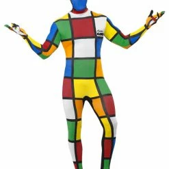 Smiffys USA Costumes Rubik's Cube Second Skin Costume