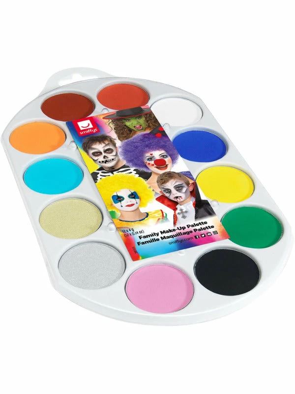 Smiffys USA Professional Non-Toxic Face Paint Kit - 12 Colour Palette 3 Smiffys USA Professional Non-Toxic Face Paint Kit - 12 Colour Palette