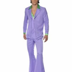 Smiffys USA 70s Lavender Suit Men's Costume