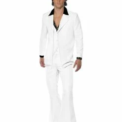Smiffys USA 70s Men's White Suit Costume Costumes