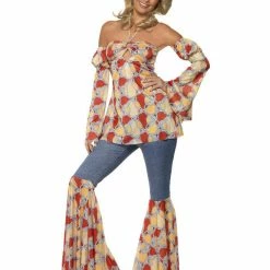 Smiffys USA Costumes 70s Vintage Hippy Women's Costume
