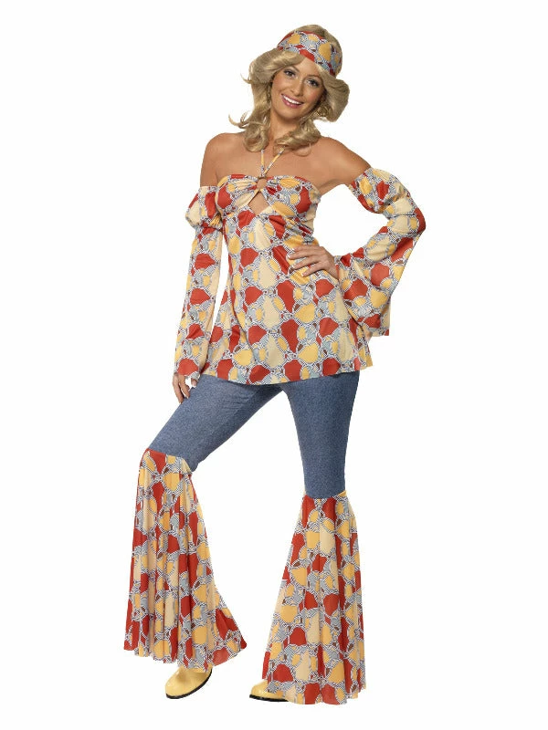 Smiffys USA Costumes 70s Vintage Hippy Women's Costume 3 Smiffys USA Costumes 70s Vintage Hippy Women's Costume