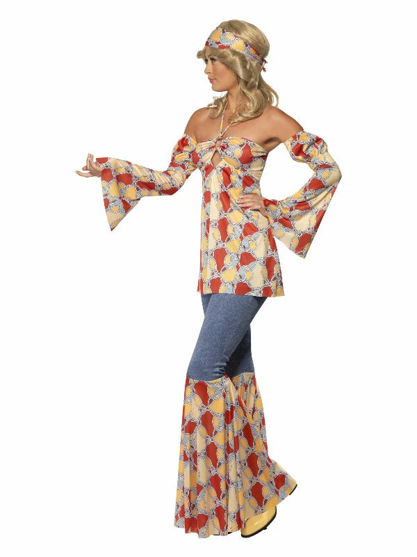 Smiffys USA Costumes 70s Vintage Hippy Women's Costume 4 Smiffys USA Costumes 70s Vintage Hippy Women's Costume