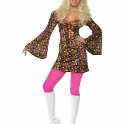 Smiffys USA Costumes 60s Feel The Love Women's Costume