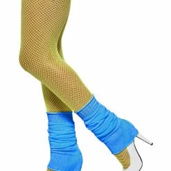 Smiffys USA Accessories 80s Legwarmers Neon Blue Adult
