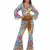 Smiffys USA 60s Hippy Flower Power Women's Costume