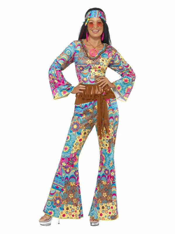 Smiffys USA 60s Hippy Flower Power Women's Costume 3 Smiffys USA 60s Hippy Flower Power Women's Costume