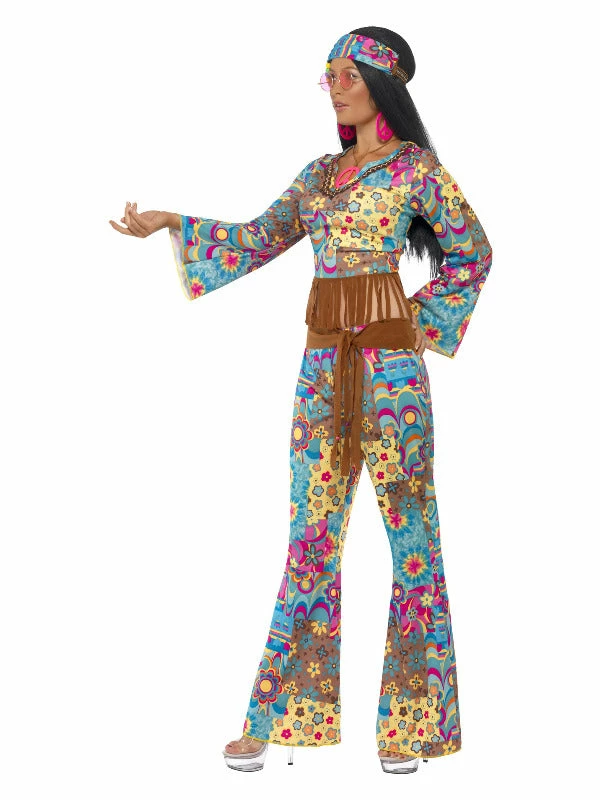 Smiffys USA 60s Hippy Flower Power Women's Costume 4 Smiffys USA 60s Hippy Flower Power Women's Costume