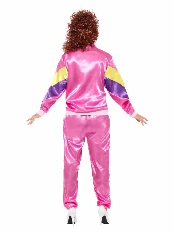 Smiffys USA 80s Height Of Fashion Women's Shell Suit Pink Costume 5 Smiffys USA 80s Height Of Fashion Women's Shell Suit Pink Costume