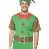Smiffys USA Costumes Christmas Elf Instant Kit T-Shirt And Hat Adult 2 Smiffys USA Costumes Christmas Elf Instant Kit T-Shirt And Hat Adult