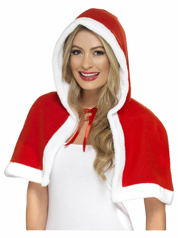 Smiffys USA Miss Claus Mini Women's Cape 3 Smiffys USA Miss Claus Mini Women's Cape