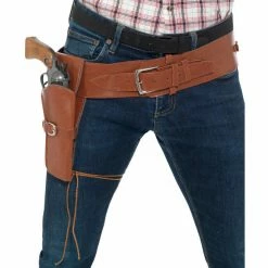 Smiffys USA Adult Faux Leather Single Holster With Belt