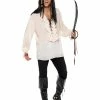 Smiffys USA Pirate Men's Ruffled Ivory Shirt Costumes