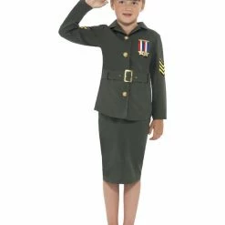 Smiffys USA Costumes WW2 Army Girl Costume