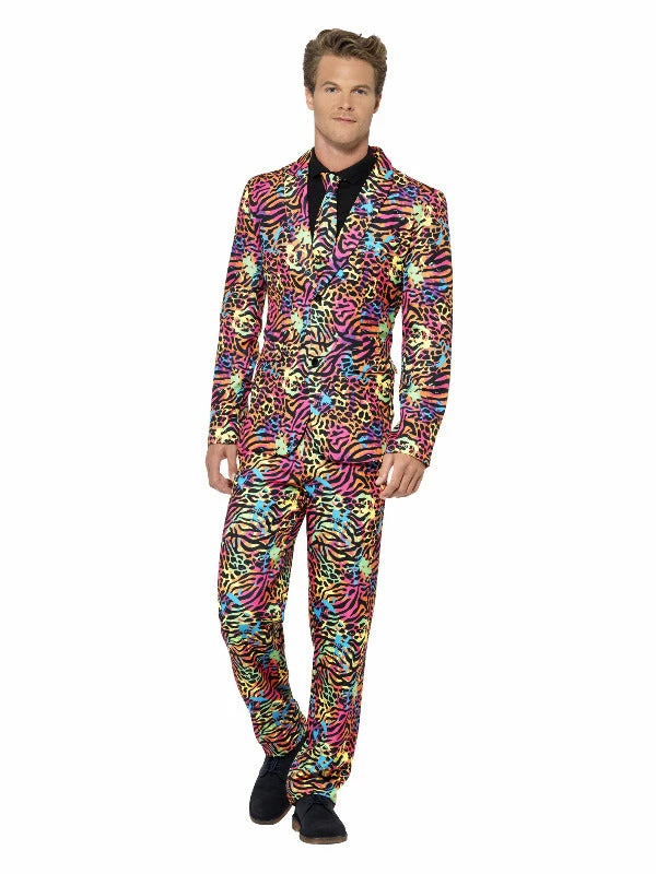 Smiffys USA Neon Rainbow Pride Men's Suit Costumes 3 Smiffys USA Neon Rainbow Pride Men's Suit Costumes