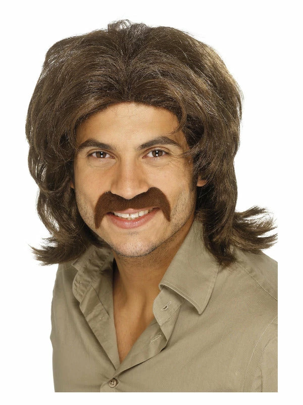 Smiffys USA 70s Retro Men's Brown Wig 3 Smiffys USA 70s Retro Men's Brown Wig