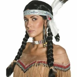 Smiffys USA Wigs & Beards Native American Inspired Women's Wig