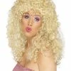 Smiffys USA Boogie Babe Women's Blonde Curly Wig