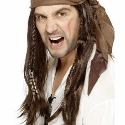 Smiffys USA Buccaneer Pirate Men's Wig Wigs & Beards