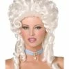 Smiffys USA Baroque Women's White Period Historical Wig Wigs & Beards