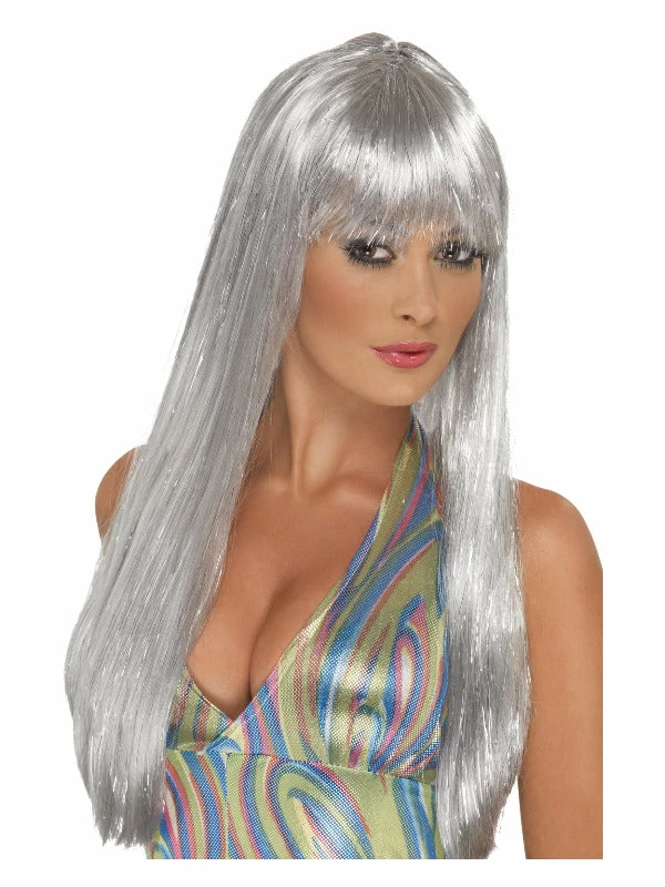 Smiffys USA 1970's Costumes 70s Glitter Disco Wig 3 Smiffys USA 1970's Costumes 70s Glitter Disco Wig