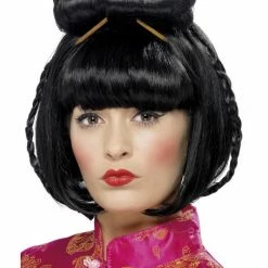Smiffys USA Oriental Geisha Style Chinese Lady Wig Wigs & Beards