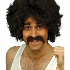 Smiffys USA 80's Retro Wig & Tash Men's