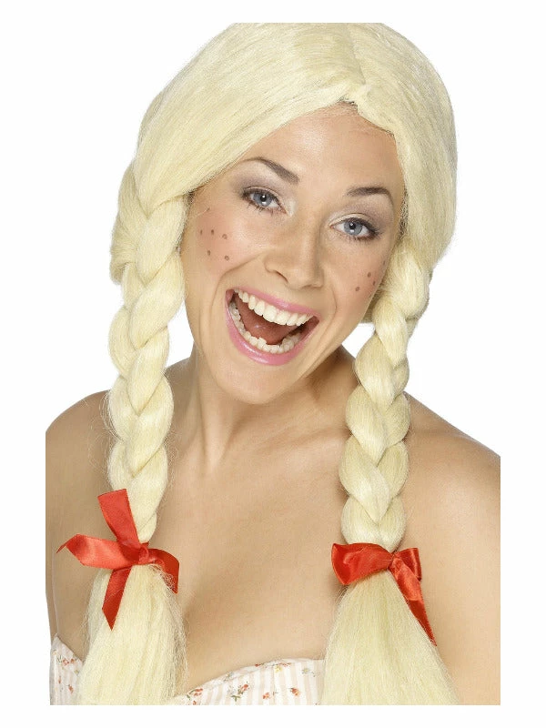 Smiffys USA Schoolgirl Dutch Lady Women's Wig Plaits Wigs & Beards 3 Smiffys USA Schoolgirl Dutch Lady Women's Wig Plaits Wigs & Beards