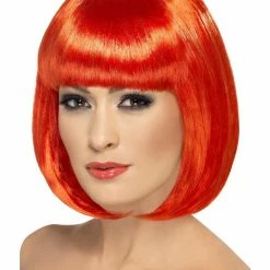 Smiffys USA Partyrama Women's Red Bob Wig With Fringe