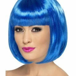 Smiffys USA Partyrama Women's Blue Bob Wig With Fringe