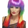 Smiffys USA Wigs & Beards 80s Rainbow Rocker Women's Wig