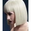 Smiffys USA Fever Lola Women's Blonde Wig Blunt Cut Bob With Fringe