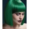 Smiffys USA Fever Lola Women's Green Wig Blunt Cut Bob With Fringe